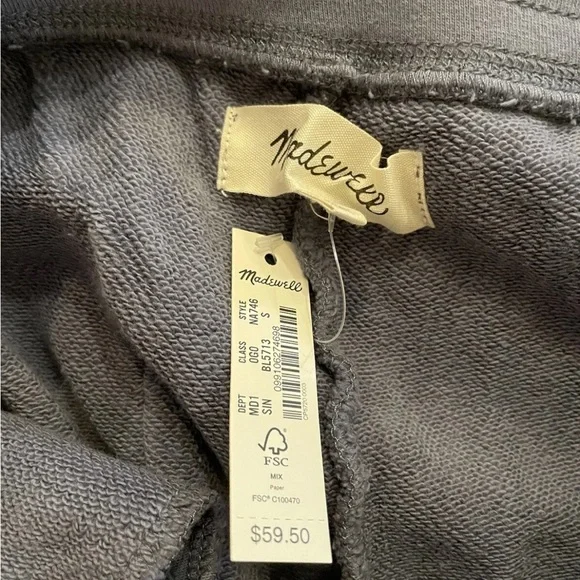 Madewell Retrolight Terry Sweatshorts in Blue Size S NWD $59.50 NA746 - Picture 4 of 8